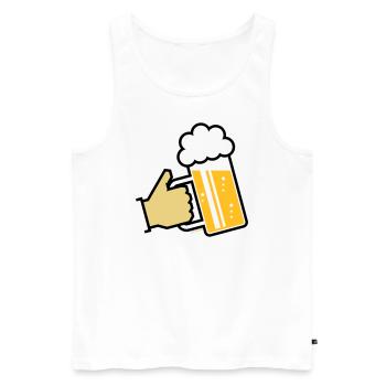 XBayerischer Gruß (L3) - Männer Premium Bio Tank Top - Weiß - Vorne - Michal (187cm)