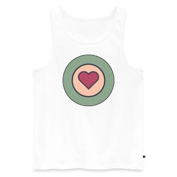 Herzkreis - Männer Premium Bio Tank Top - Weiß - Vorne - Michal (187cm)