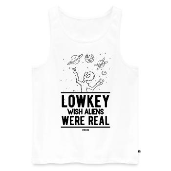 Wish Aliens Were Real - Männer Premium Bio Tank Top - Weiß - Vorne - AI Model Male 178 light (178cm)