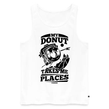 Donut - Männer Premium Bio Tank Top - Weiß - Vorne - Michal (187cm)