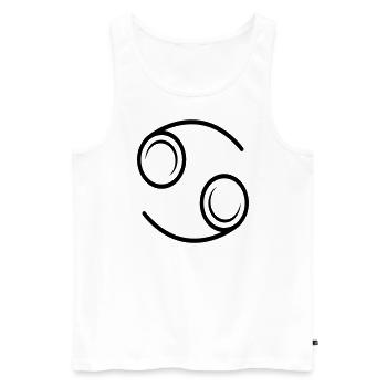Krebs Sternzeichen // Cancer Zodiac Sign - Männer Premium Bio Tank Top - Weiß - Vorne - Michal (187cm)