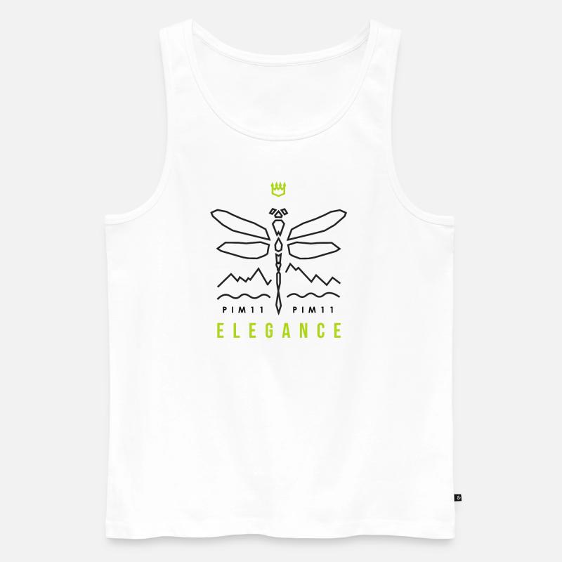 Libelle - Männer Premium Bio Tank Top - Weiß