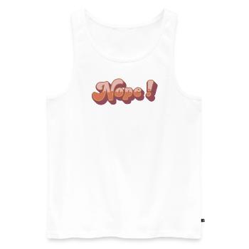 Nope - Männer Premium Bio Tank Top - Weiß - Vorne - Michal (187cm)