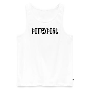 Pottexpoert - Männer Premium Bio Tank Top - Weiß - Vorne - AI Model Male 178 light (178cm)