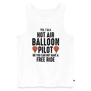Hot Air Ballooning Hopper Balloon Pilot Balloonist - Men's Premium Organic Tank Top - white - Front - Michal (187cm)