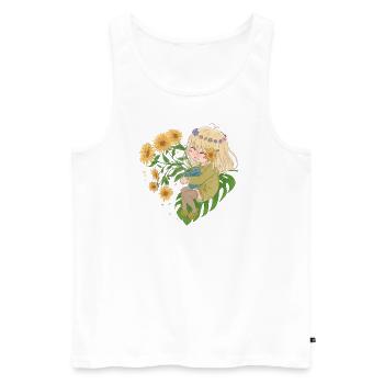 Meine besten Freunde sind Blumen - Männer Premium Bio Tank Top - Weiß - Vorne - Michal (187cm)
