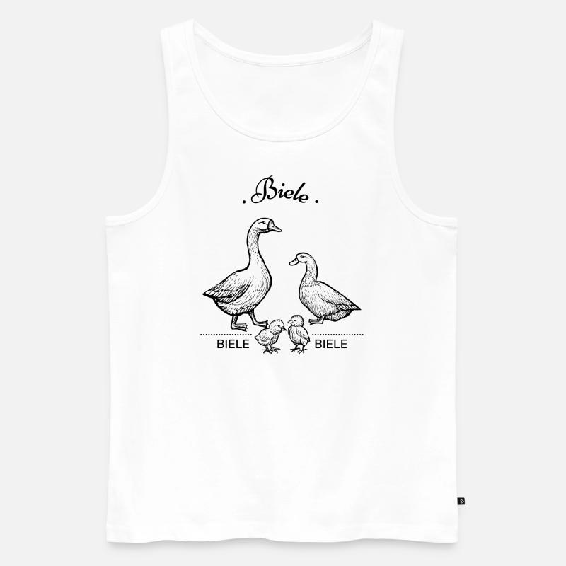 Biele Biele Biele - schwarz - Männer Premium Bio Tank Top - Weiß