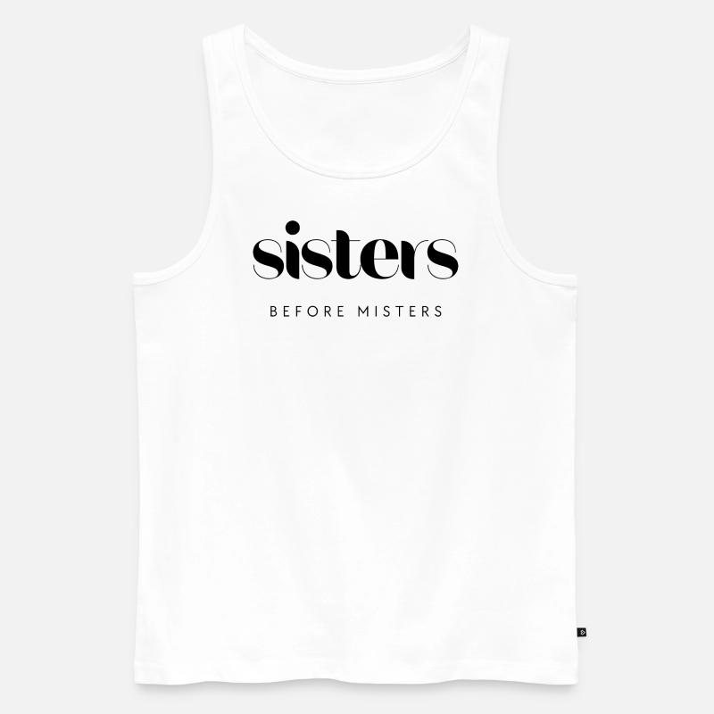 sisters before misters - Männer Premium Bio Tank Top - Weiß