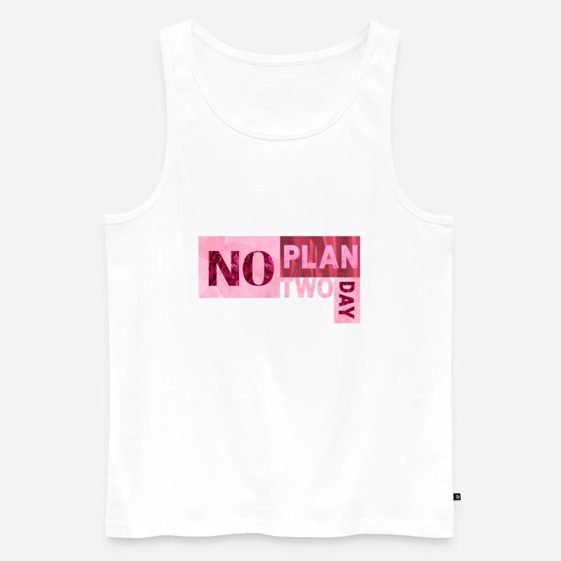 No Plan two day - Männer Premium Bio Tank Top - Weiß