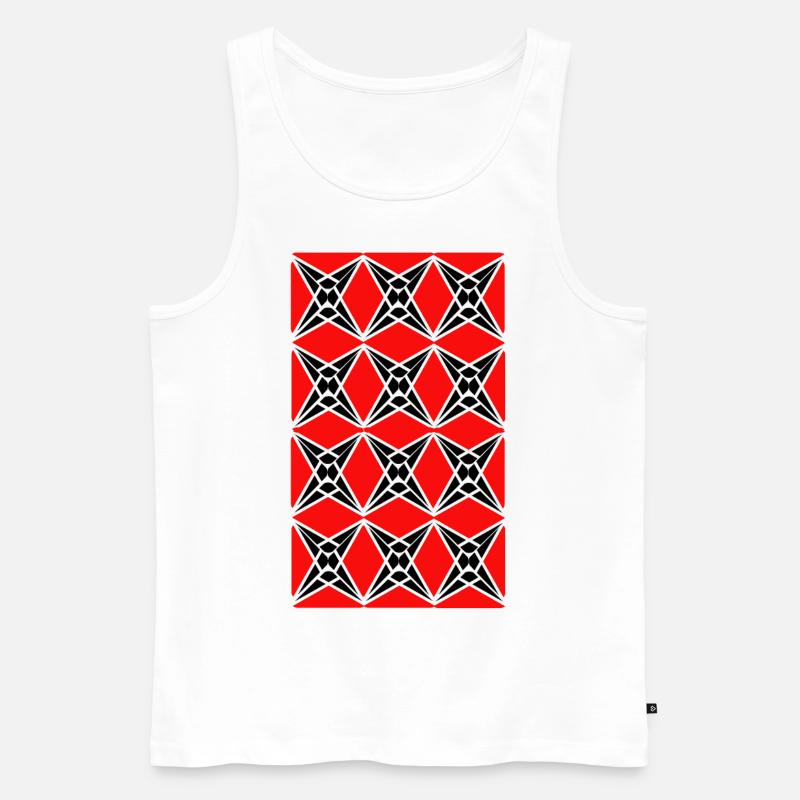 Sternmuster - Männer Premium Bio Tank Top - Weiß