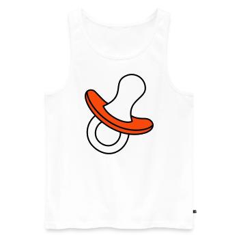 Pacifier tricolor - Men's Premium Organic Tank Top - white - Front - AI Model Male 178 light (178cm)