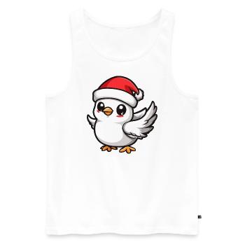 Dove Bird Christmas - Men's Premium Organic Tank Top - white - Front - Michal (187cm)