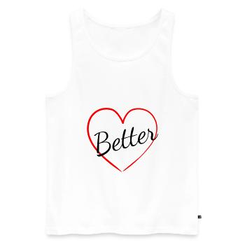 Better Together1 - Men's Premium Organic Tank Top - white - Front - AI Model Male 178 light (178cm)