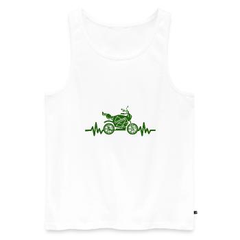 Heartbeat Motorcycle - Machine Motorsport Freedom - Men's Premium Organic Tank Top - white - Front - Michal (187cm)