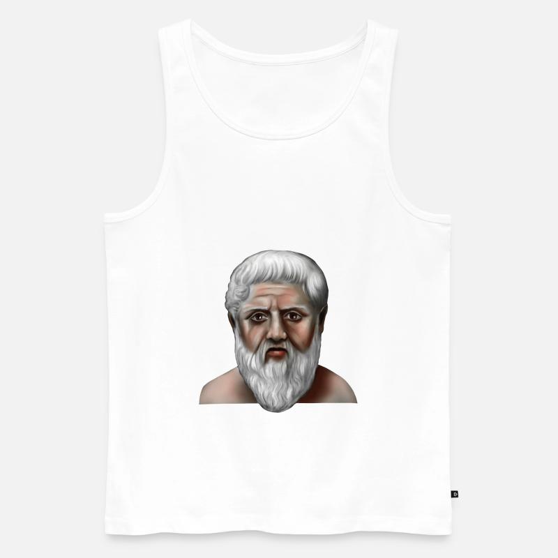 Platon Griechischer Philosoph - Männer Premium Bio Tank Top - Weiß
