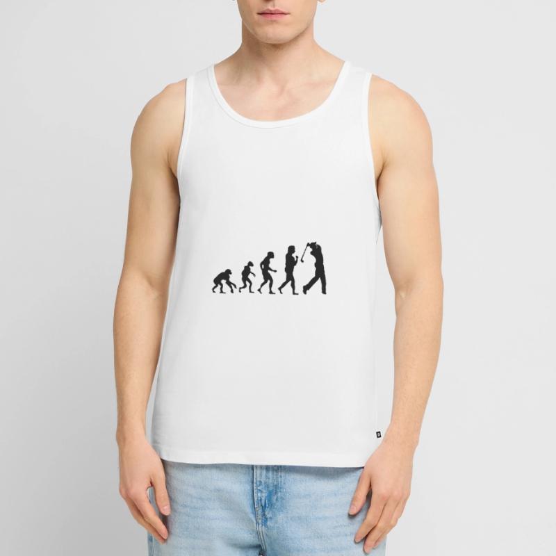 Golfer Evolution Golfspieler Golf evolution Männer Premium Bio Tank Top