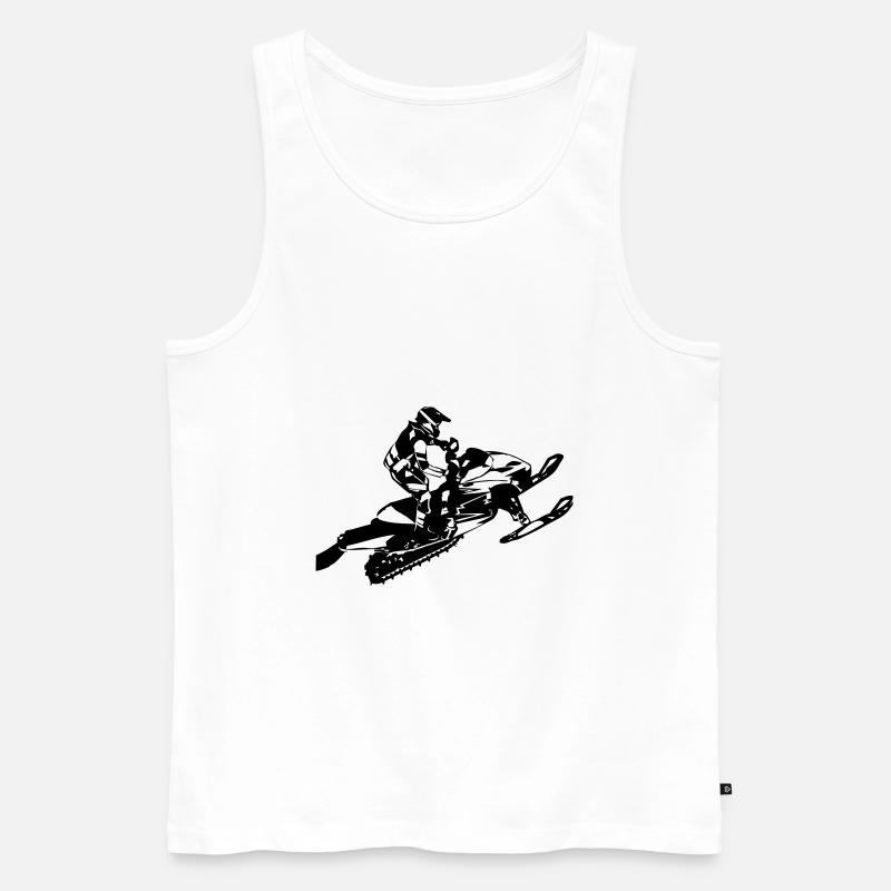 Snowmobile - Männer Premium Bio Tank Top - Weiß