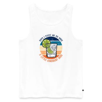 Theres Gonna Be A Gincident Funny Gin Say - Männer Premium Bio Tank Top - Weiß - Vorne - AI Model Male 178 light (178cm)
