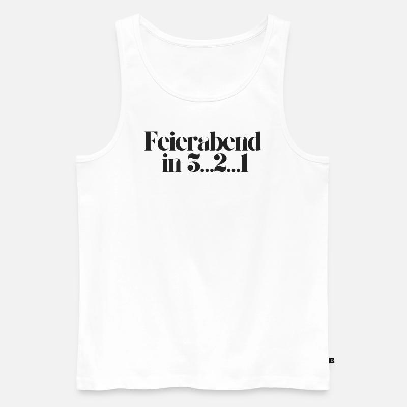 Feierabend in 3 2 1 - Männer Premium Bio Tank Top - Weiß