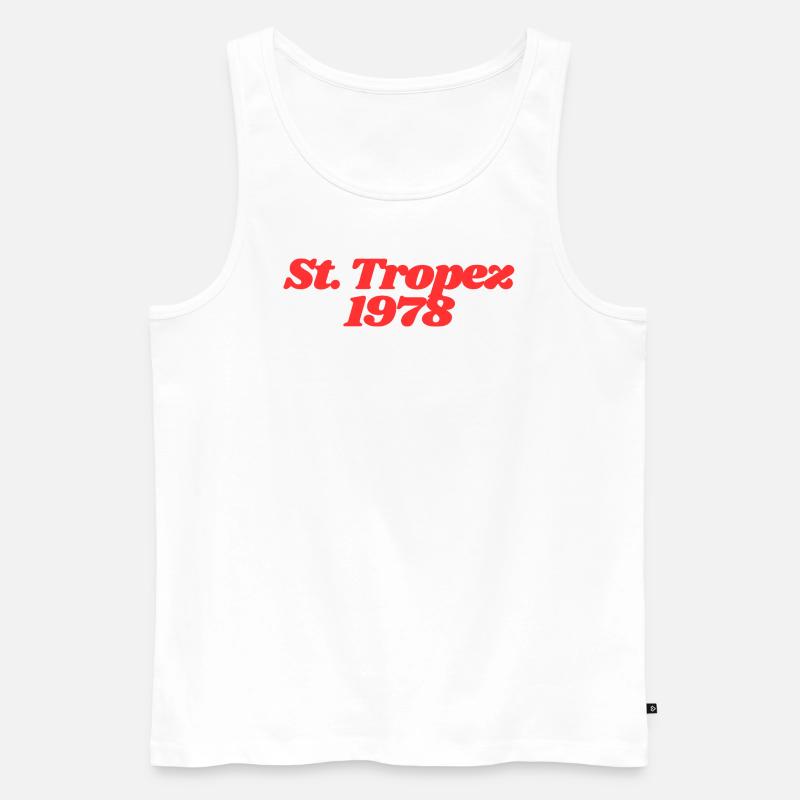 St Tropez 1978 - Männer Premium Bio Tank Top - Weiß