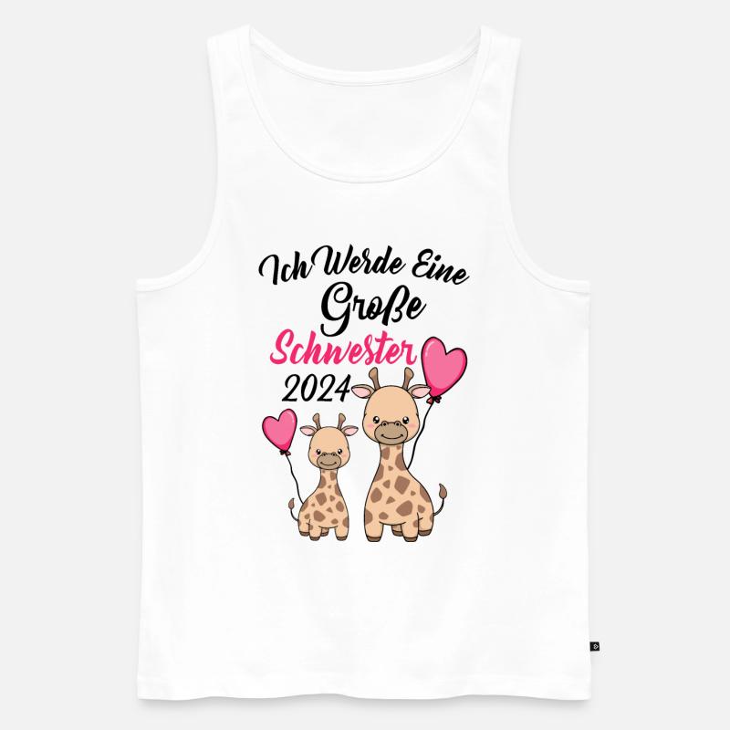 Große Schwester 2024 - Männer Premium Bio Tank Top - Weiß