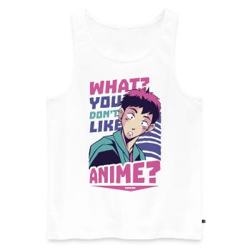 I Love Anime - Men's Premium Organic Tank Top - white - Front - Michal (187cm)