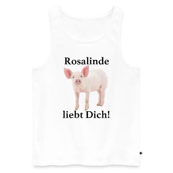 Rosalinde liebt Dich! - Männer Premium Bio Tank Top - Weiß - Vorne - AI Model Male 178 light (178cm)