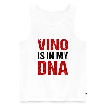 Vino is in my DNA Wine Drinking Humor - Men's Premium Organic Tank Top - white - Front - Michal (187cm)