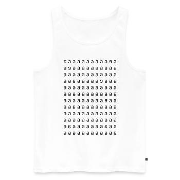 a a a a a a a a a - Men's Premium Organic Tank Top - white - Front - AI Model Male 178 light (178cm)