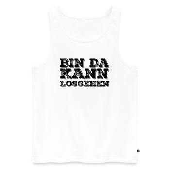Funny saying I'm ready to go - Men's Premium Organic Tank Top - white - Front - Michal (187cm)
