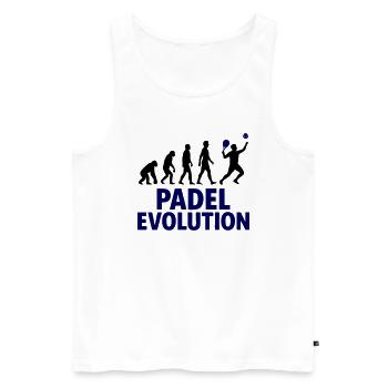 Padel Evolution Sport Motif - Débardeur bio Premium Homme - blanc - Devant - AI Model Male 178 light (178cm)