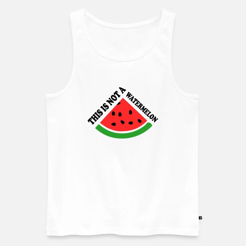 THIS IS NOT A WATERMELON - Männer Premium Bio Tank Top - Weiß