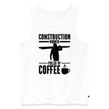 Handwerker - Männer Premium Bio Tank Top - Weiß - Vorne - Michal (187cm)