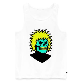 Skullman with a cool hairstyle - Men's Premium Organic Tank Top - white - Front - AI Model Male 178 light (178cm)