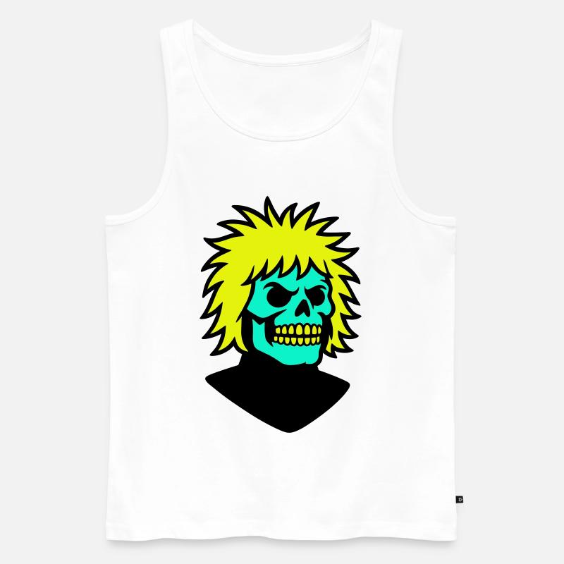 Skullman avec une coiffure cool - Débardeur bio Premium Homme - blanc