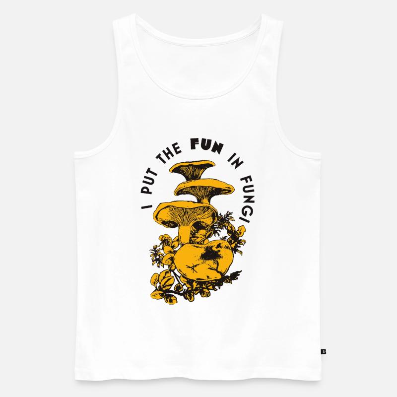 FUN(GI) - Ekologiczny tank top męski Premium - biały