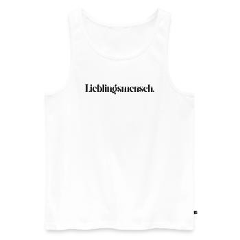Lieblingsmensch - Männer Premium Bio Tank Top - Weiß - Vorne - Michal (187cm)