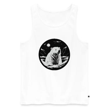 Polar bear - Men's Premium Organic Tank Top - white - Front - Michal (187cm)