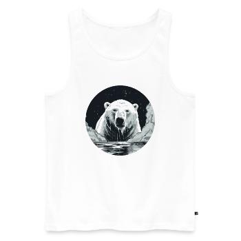 Polar bear - Men's Premium Organic Tank Top - white - Front - Michal (187cm)
