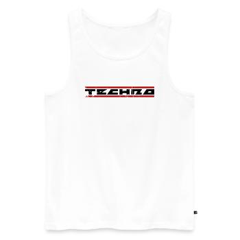 Techno - Débardeur bio Premium Homme - blanc - Devant - Michal (187cm)