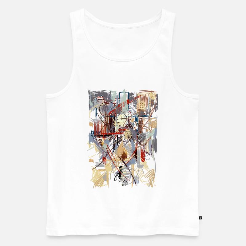 Abstrakte Kunst - Männer Premium Bio Tank Top - Weiß