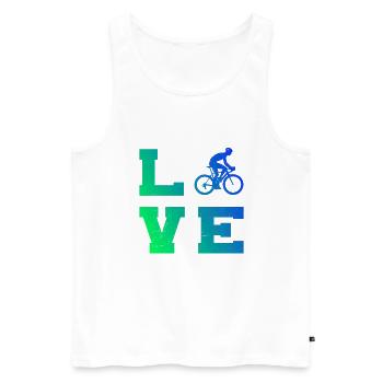 Vélo de route Vélo de route Vélo de route Vélo de route Femme - Débardeur bio Premium Homme - blanc - Devant - Michal (187cm)