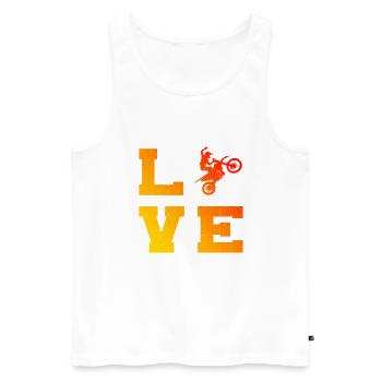 Freestyle Motocross Dirt Biker Motocross - Men's Premium Organic Tank Top - white - Front - Michal (187cm)