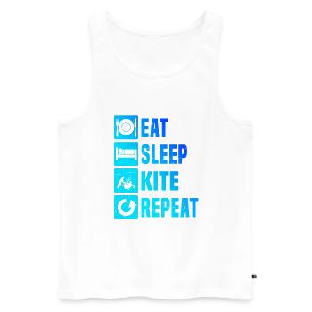 Kiten Kite Kitesurf Kitesurfing Kitesurfer - Men's Premium Organic Tank Top - white - Front - Michal (187cm)