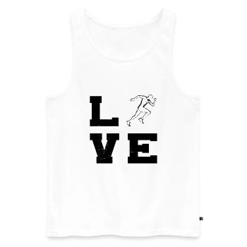 Cross Country Running Jogging Joggen Laufen - Men's Premium Organic Tank Top - white - Front - Michal (187cm)