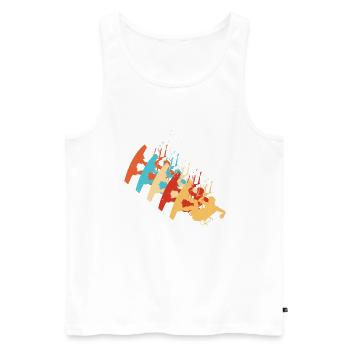 Kitesurf Kiting Femme Kitesurfers Homme - Débardeur bio Premium Homme - blanc - Devant - Michal (187cm)