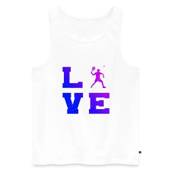 Pickleball Racquetball Women's Pickleball Games - Men's Premium Organic Tank Top - white - Front - Michal (187cm)