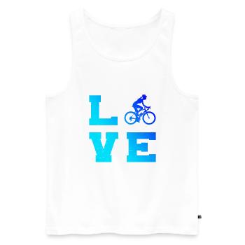 Cyclisme Vélo Homme Vélo Cyclisme - Débardeur bio Premium Homme - blanc - Devant - Michal (187cm)