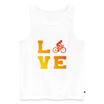 Cyclists Cycling Mountain biking Cycling - Men's Premium Organic Tank Top - white - Front - Michal (187cm)