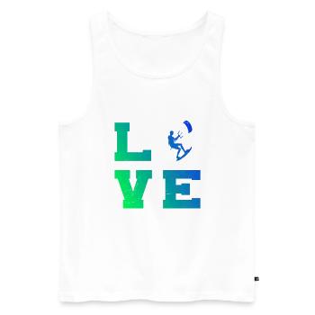 Femmes Kitesurf Kitesurf Kitesurf Kiting - Débardeur bio Premium Homme - blanc - Devant - Michal (187cm)